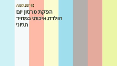 הפקת סרטון יום הולדת איכותי במחיר הגיוני