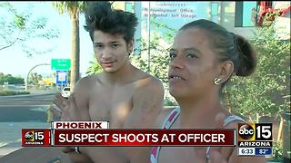 Police searching for gunman who fired at Phoenix police officers near I-17