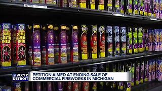 Petition aimed at ending sale of commercial fireworks in Michigan