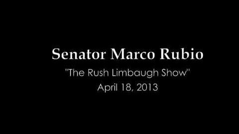 Rubio Discusses Need For Immigration Reform With Rush Limbaugh
