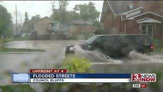 Drivers encounter flooded streets in Council Bluffs