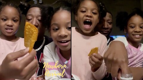 Yung Joc & Twin Daughters Try The Paqui One Chip Challenge! 🤢