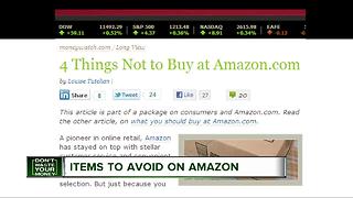 Items to avoid purchasing on Amazon