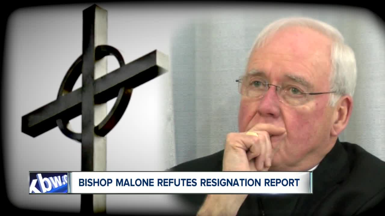 Bishop Malone refutes resignation report