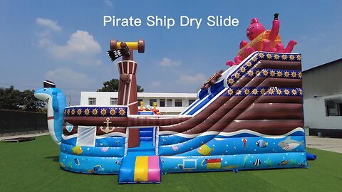 Pirate Ship Dry Slide#factory bounce house #factoryslide #bounce #bouncy #castle #inflatable