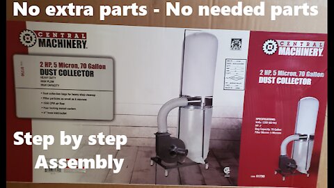 Harbor Freight 2hp 5 micron 70 gallon Dust Collector Assembly