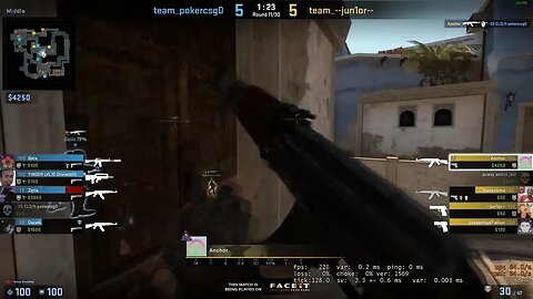 Cheater playing faceit scam event 3500$