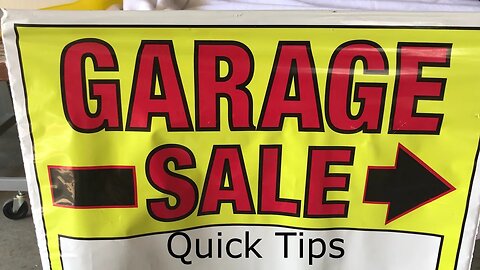 Quick Tips For A Garage Sale