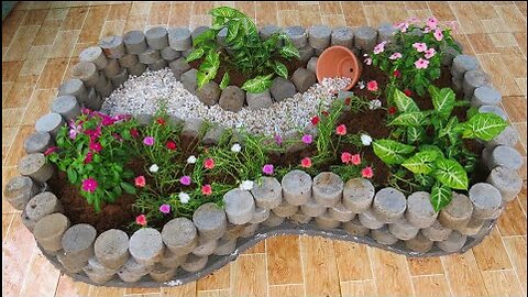 Amazing Landscape ideas, Making Raised Garden Bed from cement