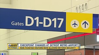 Non-ticketed visitors now allowed beyond security at Detroit Metro Airport