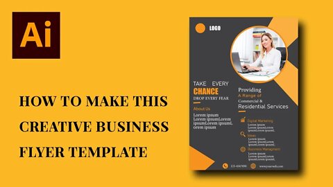 Start making a Professional Business Flyer Template Graphic Design Adobe Illustrator 2022 #short