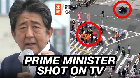 Fmr Japan PM Shinzo Abe Shot on TV