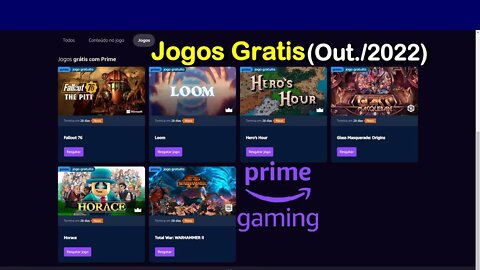 Jogos Grátis na Amazon Prime Gaming - Fallout 76, Total War Warhammer II, Loom, Hero's Hour, Horace