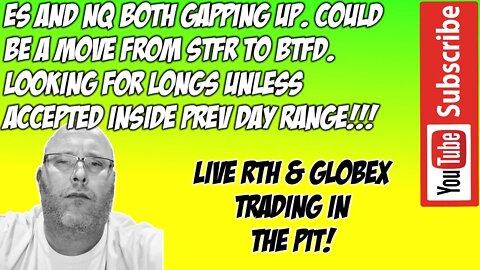 ES NQ GAP UP - Friday High Possible - Premarket Trade Plan - The Pit Futures Stocks Options Trading
