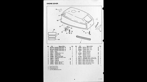 Johnson Evinrude part schematic outboard motors - Card-03