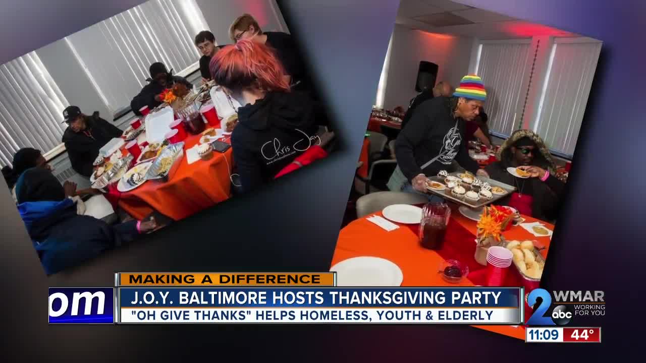 Grassroot organizations plan Thanksgiving party for homeless Baltimoreans