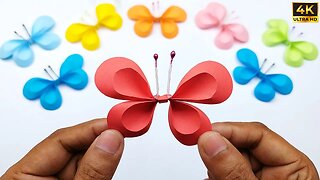 Easy Paper Crafts 🦋 How to Make Paper Butterfly Step by Step 🦋 Origami Butterfly Making