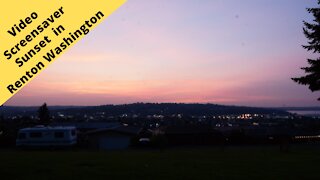 Video Screensaver: Sunset in Renton, Washington