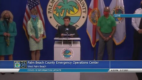 Palm Beach County officials give update on COVID-19 cases, vaccinations