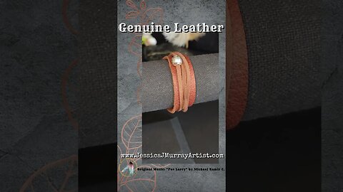 SIMPLY ELEGANT, small leather bracelet, wrap and tie style
