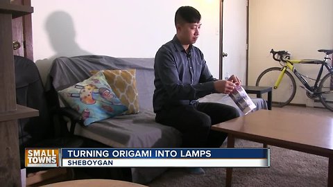 Small Towns: Shawano artist turns origami into lamps