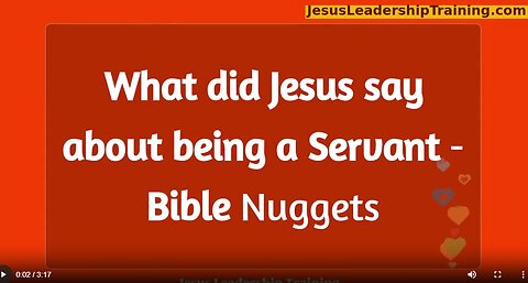 What did Jesus say about Being a Servant