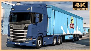 Scania R650 V8 transporting Milk to Uppsala | Euro Truck Simulator 2 “4K” Gameplay