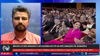 Michelle Bolsonaro comparece na diplomação de Damares, Cabral deixa a cadei@