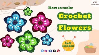 How To Make A Crochet flower ( Right – Handed )