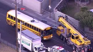 School bus crash near Arville, Oakey