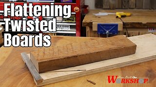 How to Flatten Warped Boards on your Planer (or Drum Sander) | Use this simple sled