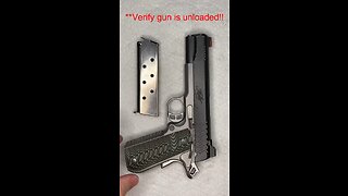 How to Field Strip a 1911. Always Unload FIRST and verify gun is unloaded!!