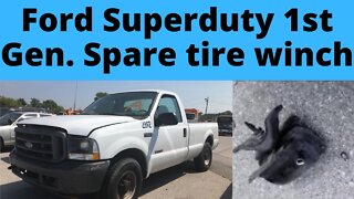 Remove Spare Tire Hoist Key/Lock on Ford 250 350 Superduty