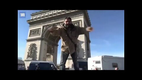 Freedom Convoy In Paris VS Police