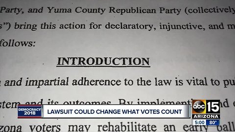 GOP lawsuit could change what votes count in Arizona midterm election