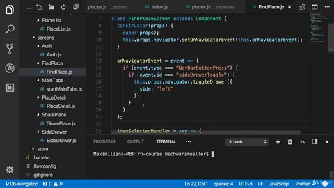 72 - Wrap Up Navigation in React Native Apps | REACT NATIVE COURSE