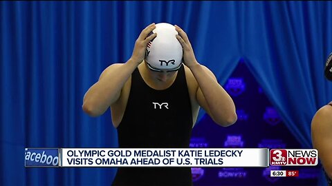 Gold medalist Katie Ledecky visits Omaha ahead of 2020 U.S. Swim Trials