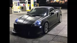 MR2 Spyder completed DIY matte black wrap