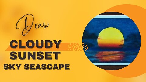 Easy Cloudy Sunset Sky Seascape | Realistic Oil Pastels Drawing for beginners| Art Artistry