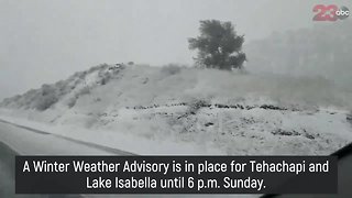 Snow in Tehachapi brings driving concerns
