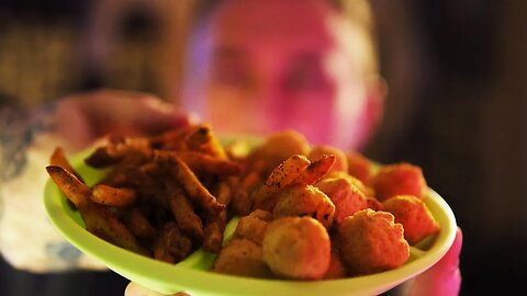 Midnight Snack | Popcorn Chicken & Checker's Fries | ASMR