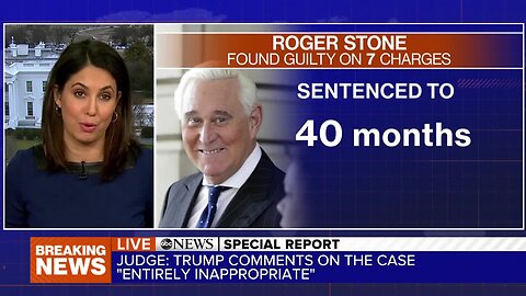 Roger Stone sentenced to 40 months in prison