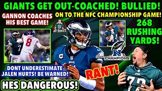 GIANTS OUTCOACHED AND DOMINATED! 38-7! PERFECT COACHING! GANNON UNLEASHED! NFC CHAMPIONSHIP! YESSS!