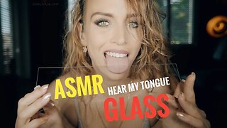 ASMR Gina Carla 🤩 Glass Licking/Kissing! Hear my tongue 👅