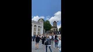 Vibrant Crowds at Sacré-Cœur Basilica, Montmartre