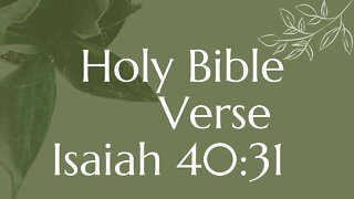 Holy Bible Verse Isaiah 40:31