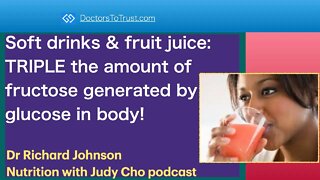 RICHARD JOHNSON 2 | Soft drinks & juice: TRIPLE the amount of fructose generated by glucose in body!