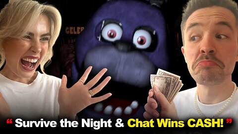 Playing FIVE NIGHTS AT FREDDY'S for the FIRST TIME! CASH Prize for Each Night Survived!