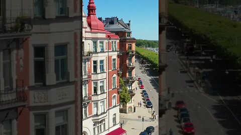 Discovering the Beauty of Stockholm from Above: A Drone Flight Over Strandvagen and Central City