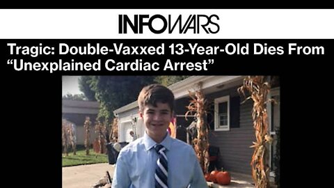 13-Year-Old Boy Dies by Heart Attack After Covid Vaxx